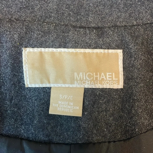 Michael Kors dark gray wool pea coat size small - Picture 6 of 8